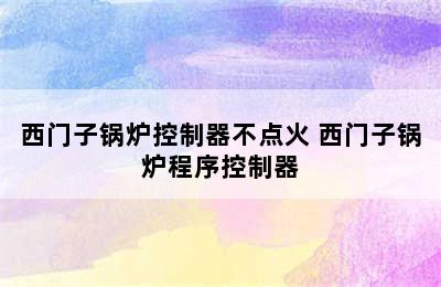 西门子锅炉控制器不点火 西门子锅炉程序控制器